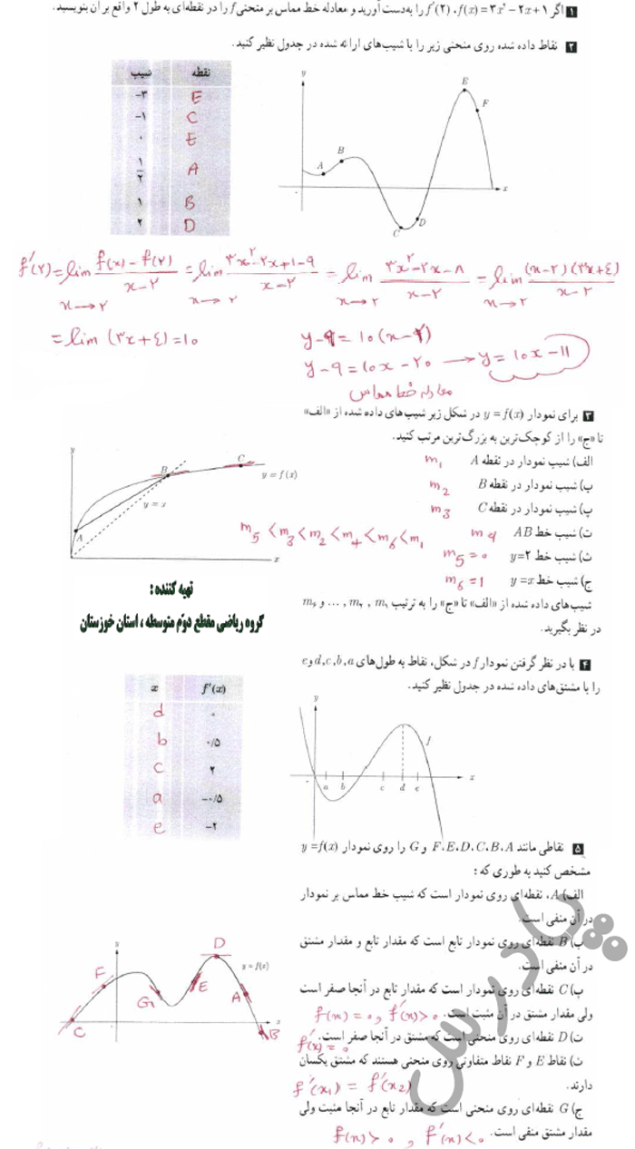 حل تمرین صفحه 81 حسابان دوازدهم