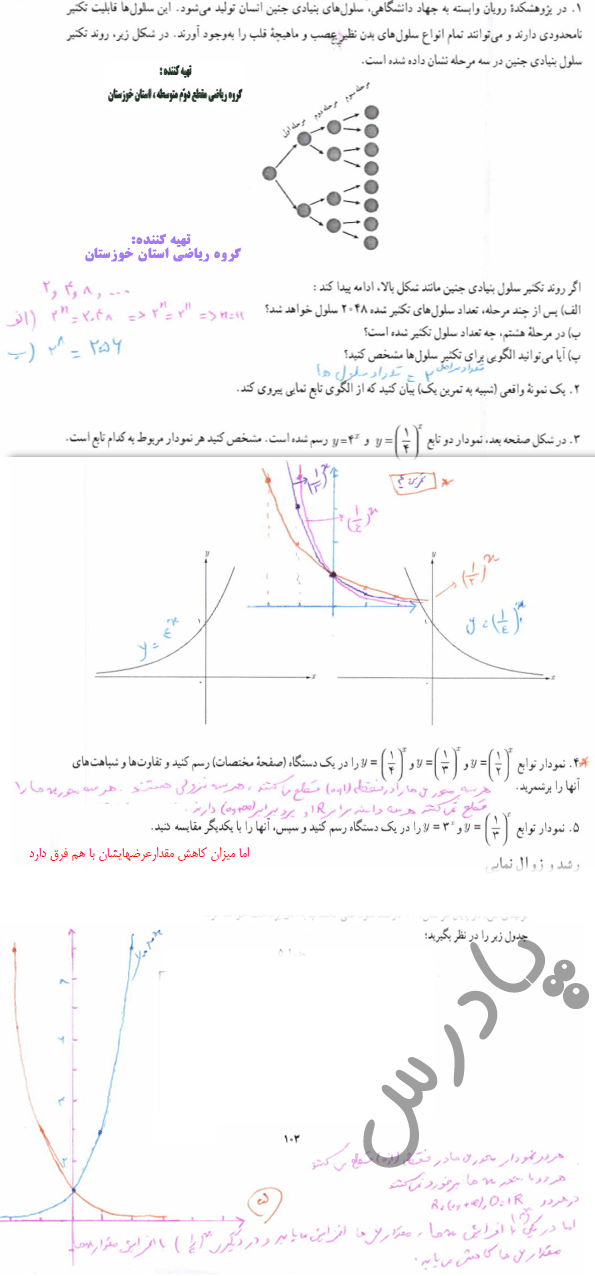 حل تمرین صفحه 102 ریاضی دوازدهم انسانی