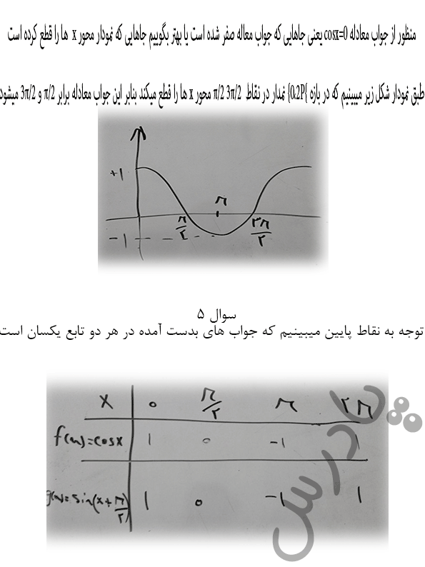 ادامه حل مسائل صفحه 23 ریاضی دوازدهم فنی 