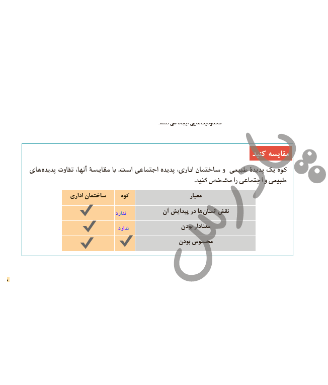 جواب مقایسه کنید صفحه 13 جامعه شناسی دهم