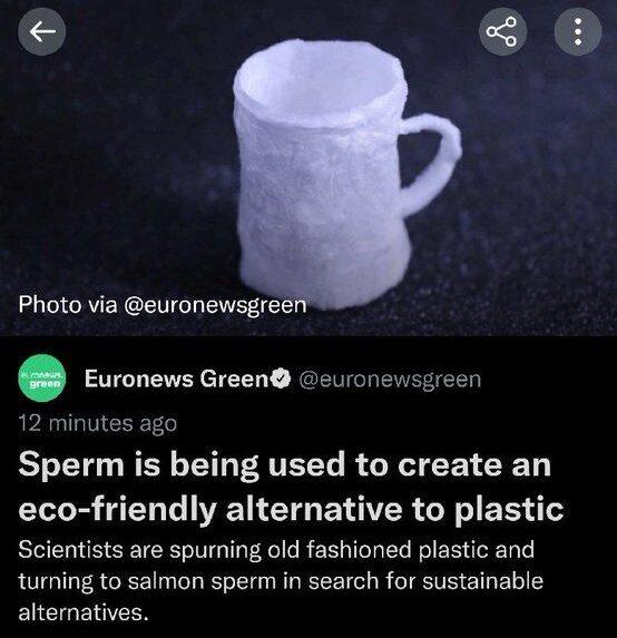 استفاده از اسپرم ماهی جای پلاستیک